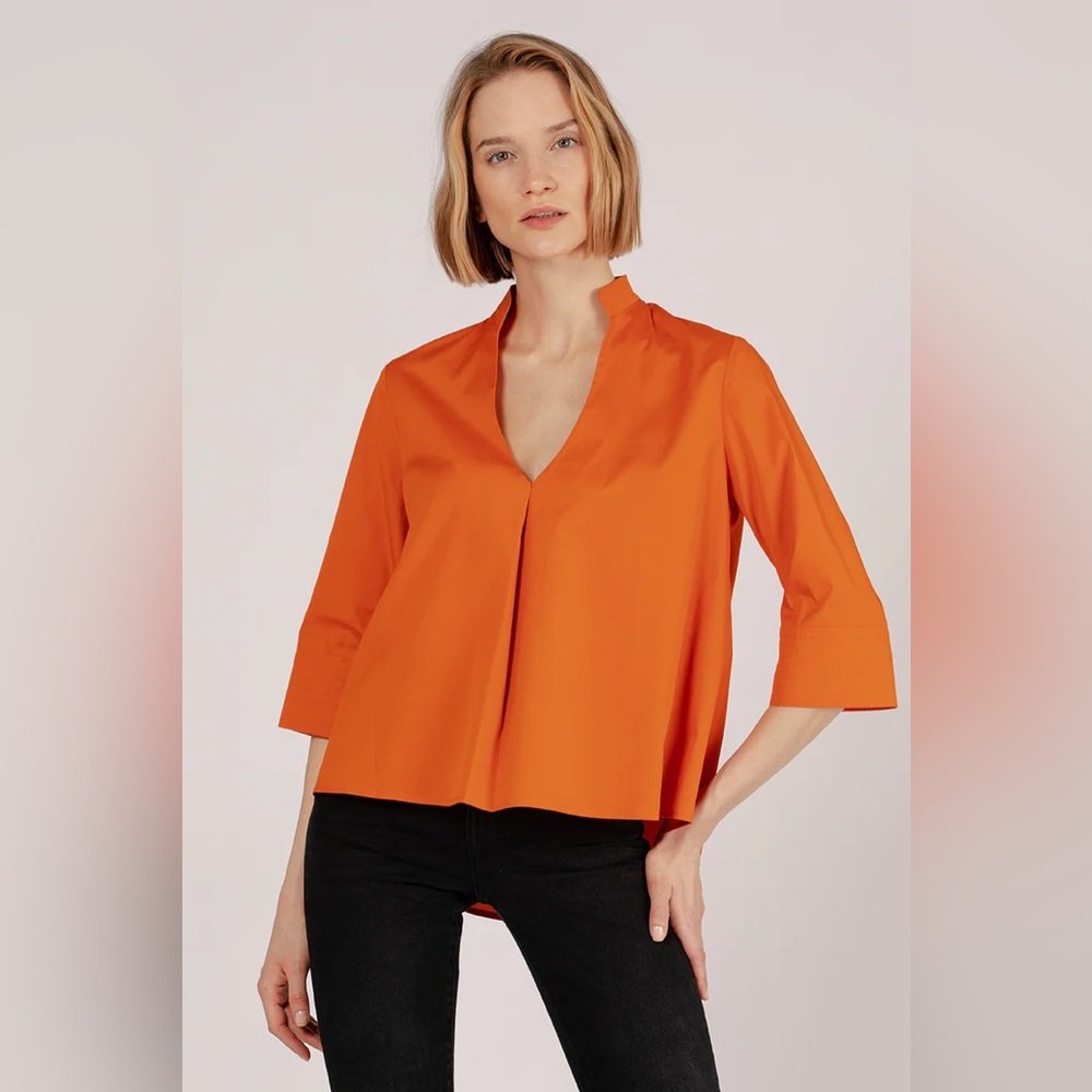 Harshman Spirea Blouse Burnt Orange NWT
